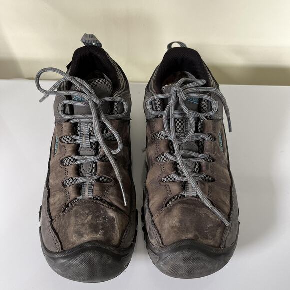 KEEN Targhee II Waterproof Hiking Shoes Womens Size 7 Brown Gray Leather Trail - Picture 4 of 10